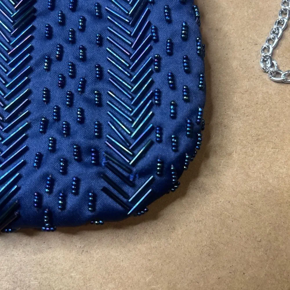 Walborg Blue Beaded Women's Bag